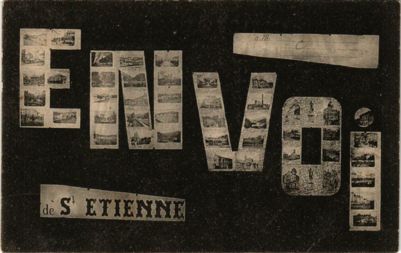 Carte postale ancienne Envoi de Saint-Etienne à Saint-Étienne