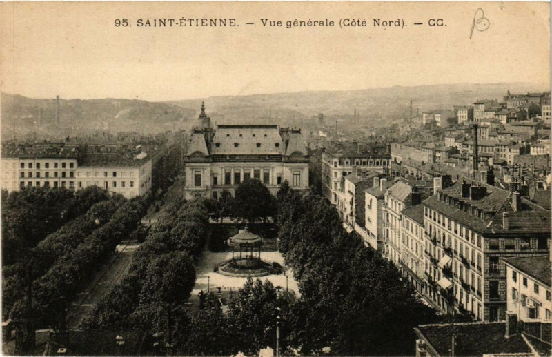 Carte postale ancienne Saint-Etienne Vue générale à Saint-Étienne