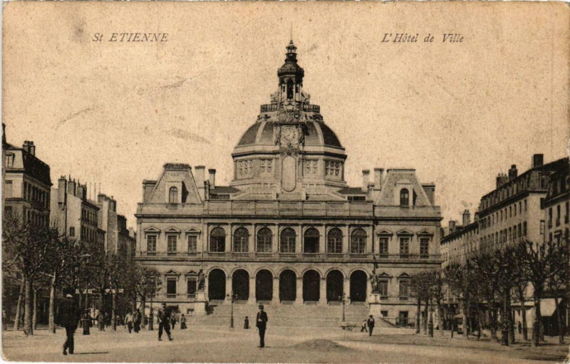 Carte postale ancienne Saint-Etienne Hotel de Ville à Saint-Étienne