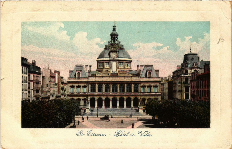 Carte postale ancienne Saint-Etienne Hotel de Ville à Saint-Étienne
