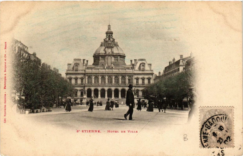Carte postale ancienne Saint-Etienne Hotel de Ville à Saint-Étienne