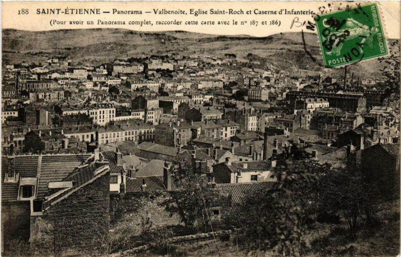 Carte postale ancienne Saint-Etienne Panorama à Saint-Étienne