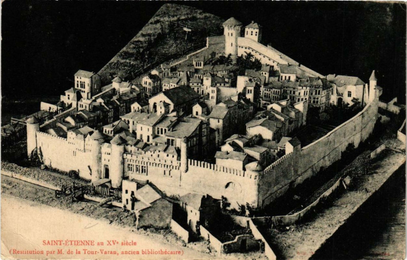 Carte postale ancienne Saint-Etienne au Xve siecle à Saint-Étienne