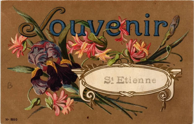 Carte postale ancienne Souvenir de Saint-Etienne à Saint-Étienne