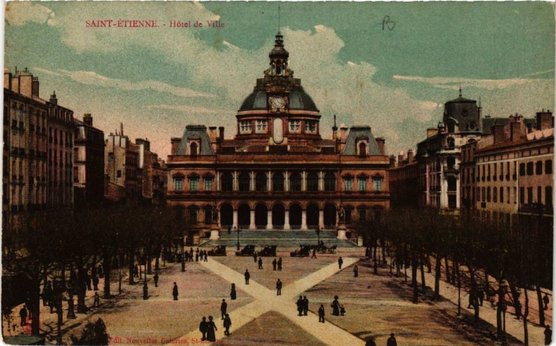 Carte postale ancienne Saint-Etienne Hotel de Ville à Saint-Étienne