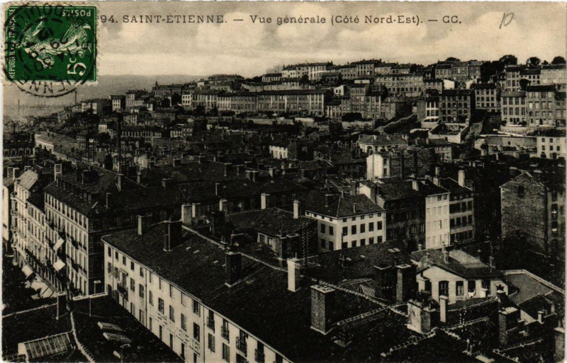 Carte postale ancienne Saint-Etienne Vue générale à Saint-Étienne