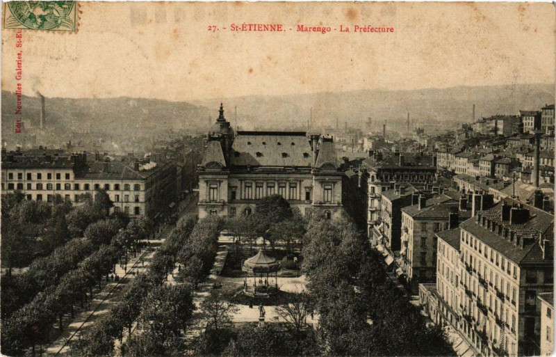 Carte postale ancienne Saint-Etienne Marengo. La Préfecture à Saint-Étienne