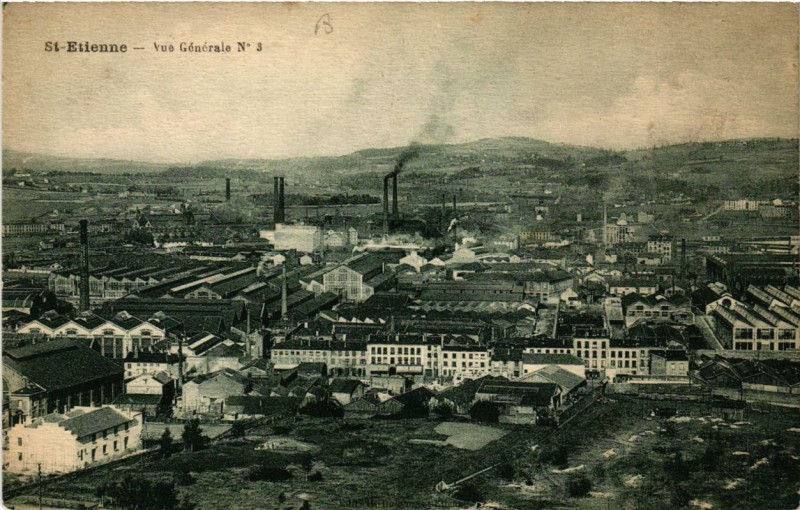 Carte postale ancienne Saint-Etienne Vue générale à Saint-Étienne