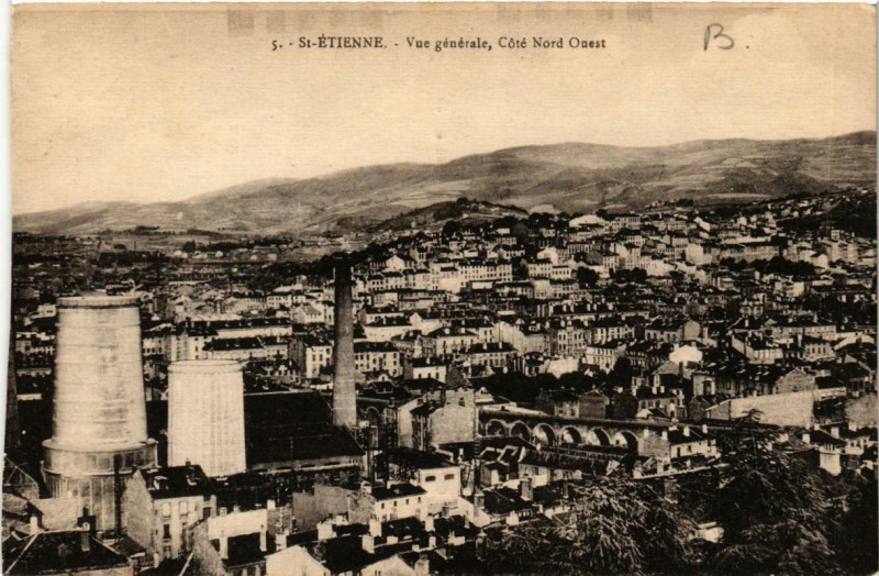 Carte postale ancienne Saint-Etienne Vue générale à Saint-Étienne