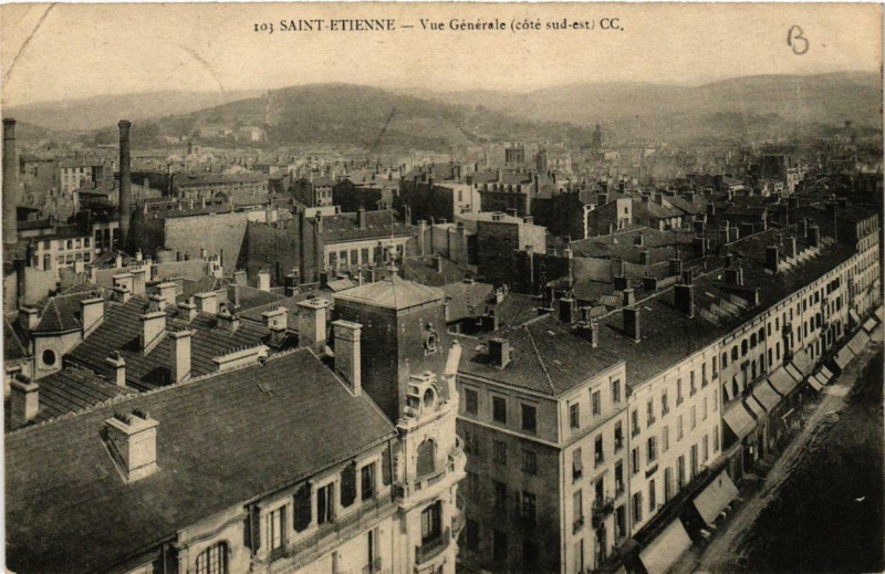 Carte postale ancienne Saint-Etienne Vue générale à Saint-Étienne