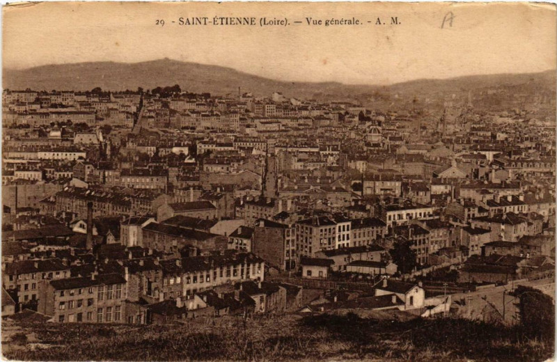 Carte postale ancienne Saint-Etienne Vue générale à Saint-Étienne