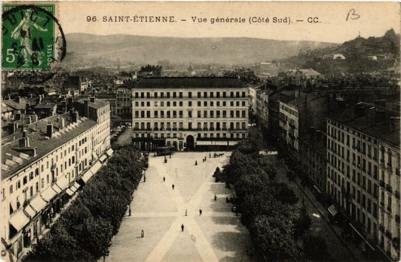 Carte postale ancienne Saint-Etienne Vue générale à Saint-Étienne