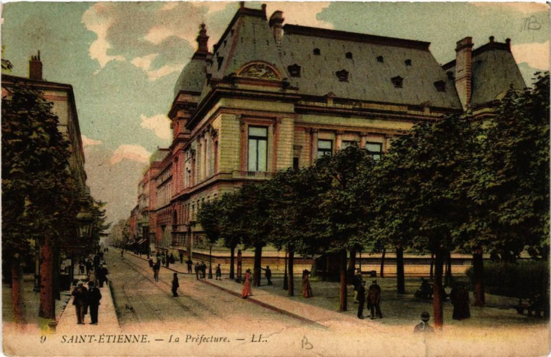 Carte postale ancienne Saint-Etienne La Préfecture à Saint-Étienne