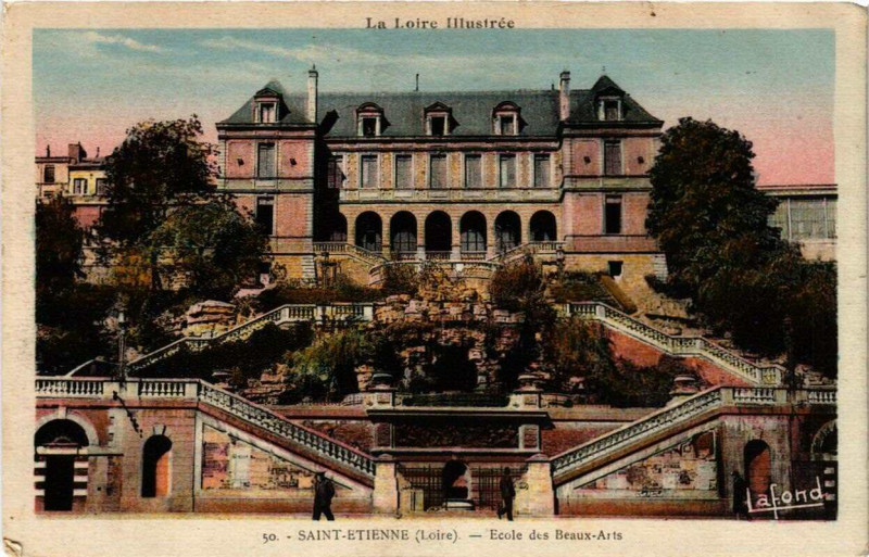 Carte postale ancienne Saint-Etienne Ecole des Beaux Arts à Saint-Étienne