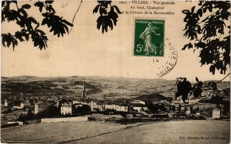 Carte postale ancienne Villars Vue générale à Villars