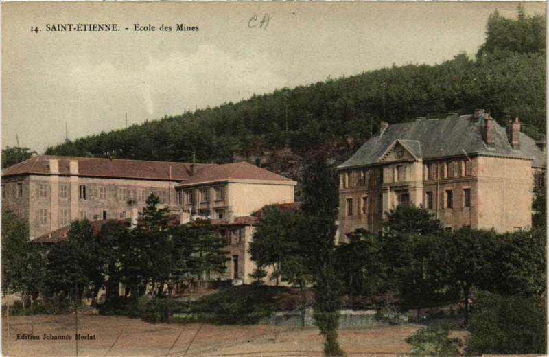Carte postale ancienne Saint-Etienne Ecole des Mines à Saint-Étienne