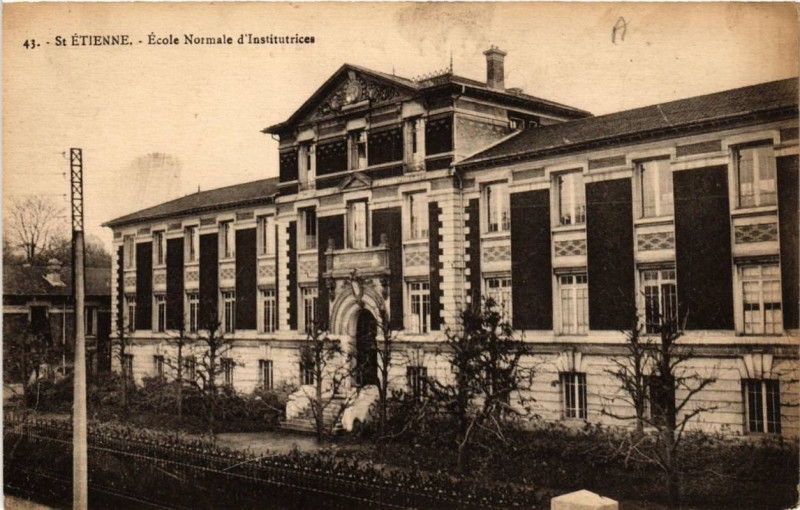 Carte postale ancienne Saint-Etienne Ecole Normale d'Institutrices à Saint-Étienne