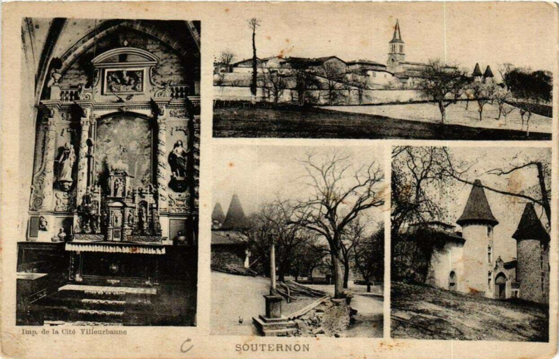 Carte postale ancienne Souternon Souvenir à Souternon