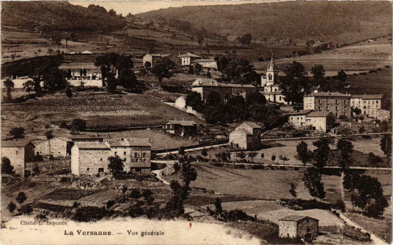 Carte postale ancienne La Versanne. Vue générale à La Versanne