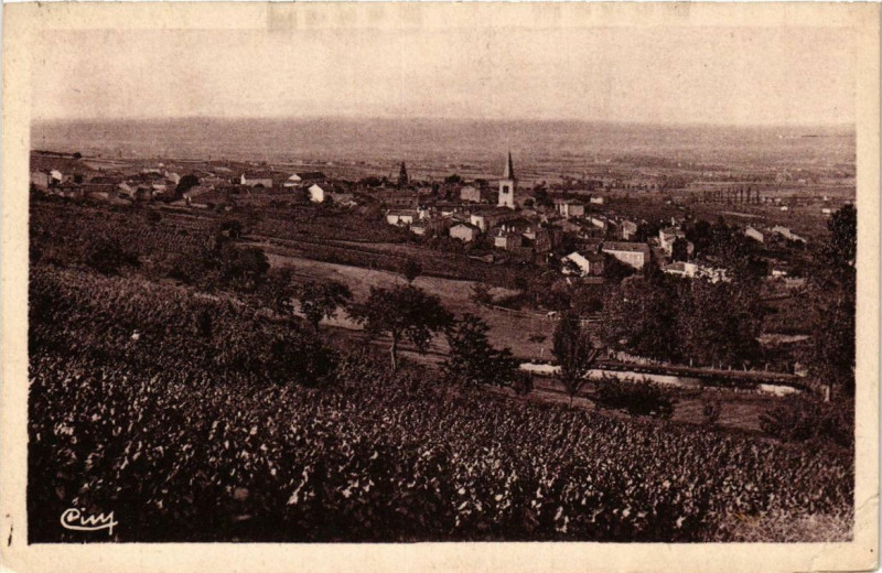 Carte postale ancienne Villemontais Vue générale à Villemontais
