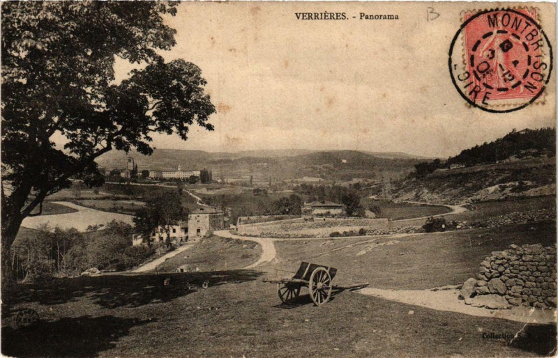 Carte postale ancienne Verrierez. Panorama