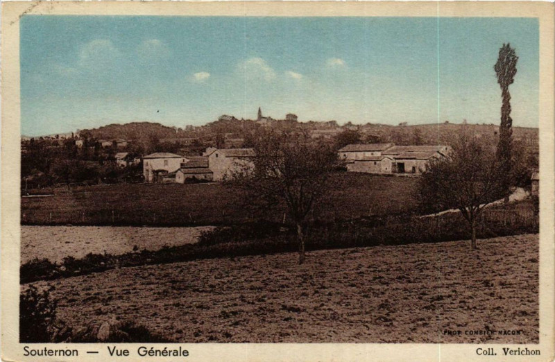 Carte postale ancienne Souternon Vue générale à Souternon
