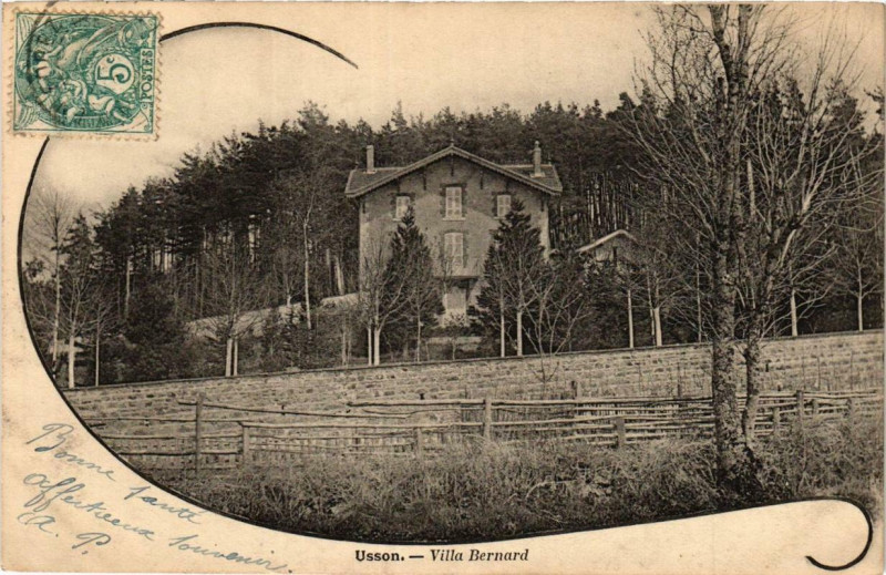 Carte postale ancienne Usson Villa Bernard