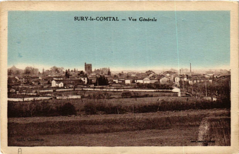 Carte postale ancienne Sury-le-Comtal Vue générale à Sury-le-Comtal