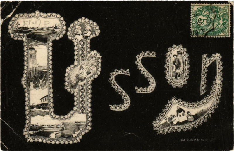 Carte postale ancienne Usson Souvenir