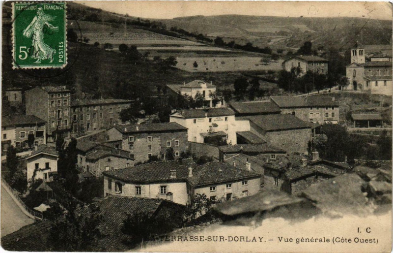 Carte postale ancienne La Terrasse-sur-Dorlay Vue générale à Lay