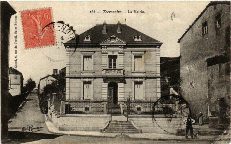 Carte postale ancienne Terrenoire La Mairie