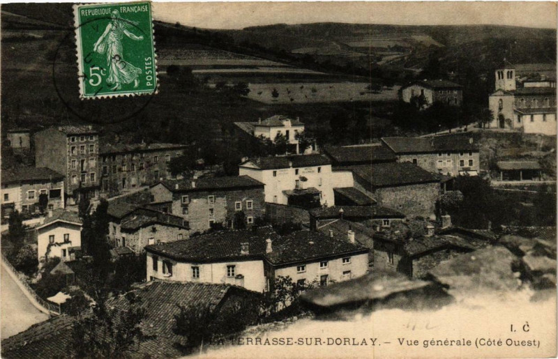 Carte postale ancienne La Terrasse-sur-Dorlay Vue générale à Lay