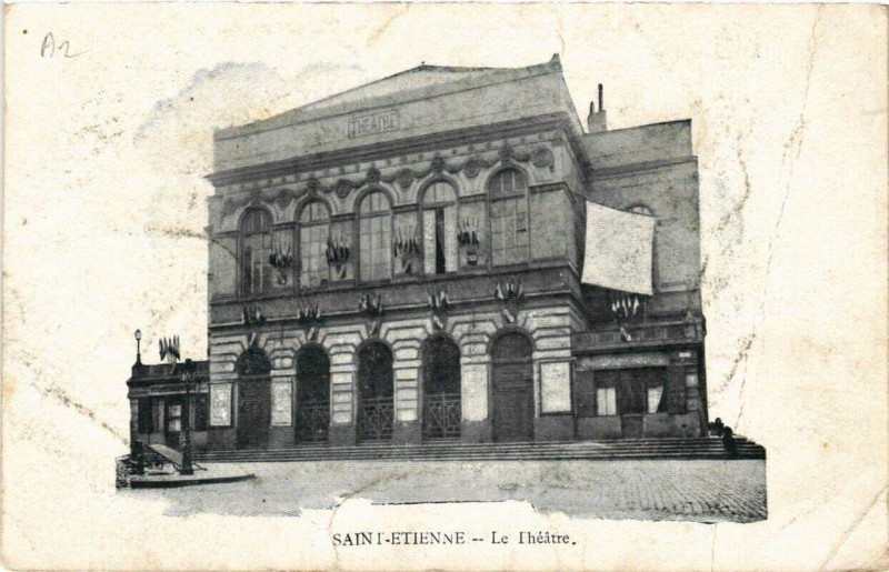 Carte postale ancienne Saint-Etienne Le Théatre à Saint-Étienne