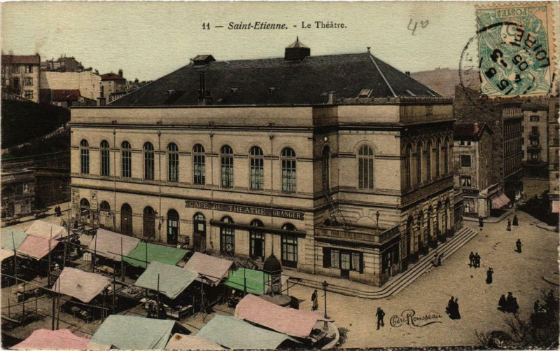 Carte postale ancienne Saint-Etienne Le Théatre à Saint-Étienne
