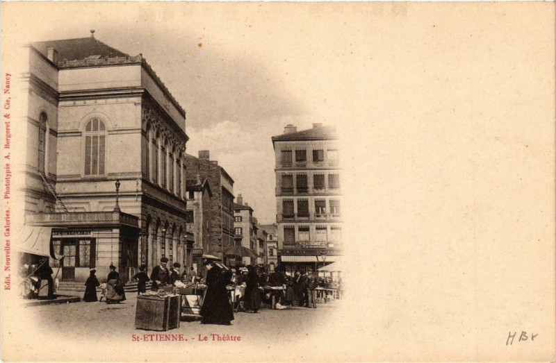 Carte postale ancienne Saint-Etienne Le Théatre à Saint-Étienne
