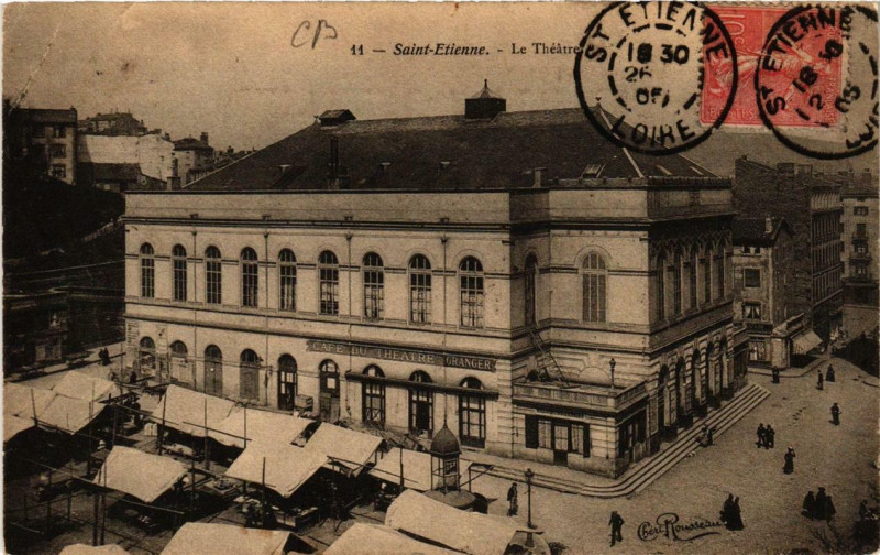Carte postale ancienne Saint-Etienne Le Théatre à Saint-Étienne