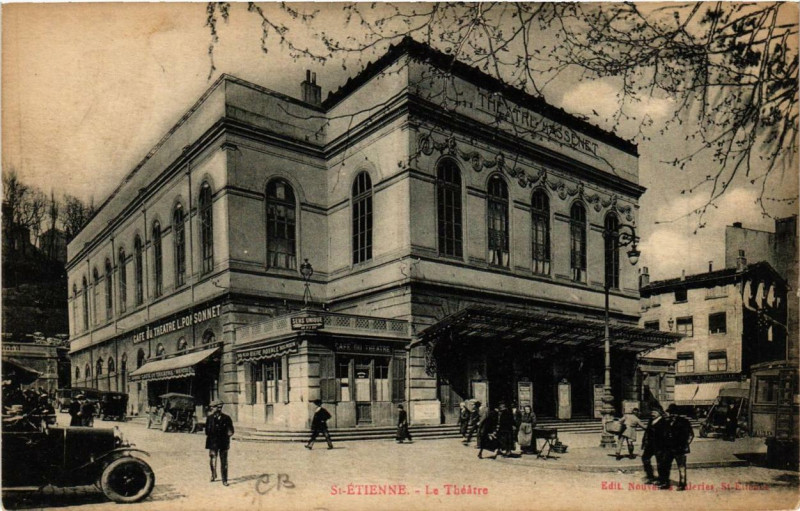Carte postale ancienne Saint-Etienne Le Théatre à Saint-Étienne