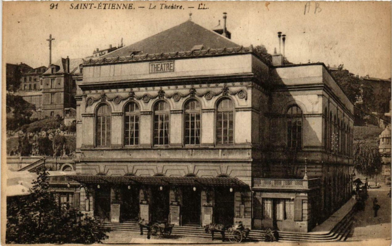 Carte postale ancienne Saint-Etienne Le Théatre à Saint-Étienne