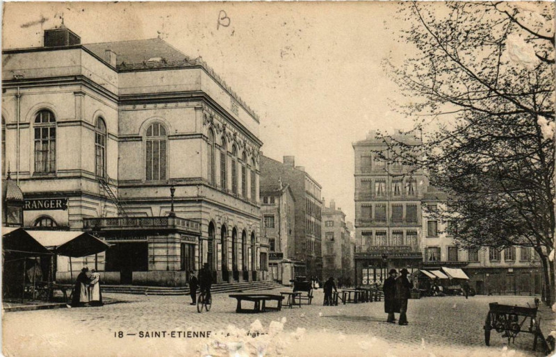 Carte postale ancienne Saint-Etienne Le Théatre à Saint-Étienne