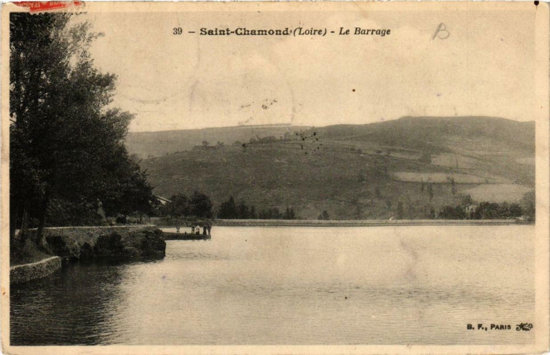 Carte postale ancienne Saint-Chamond Le Barrage à Saint-Chamond