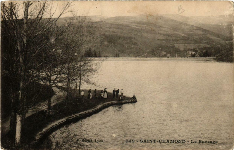 Carte postale ancienne Saint-Chamond Le Barrage à Saint-Chamond