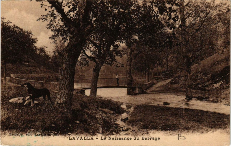 Carte postale ancienne La Valla La Naissance du Barrage