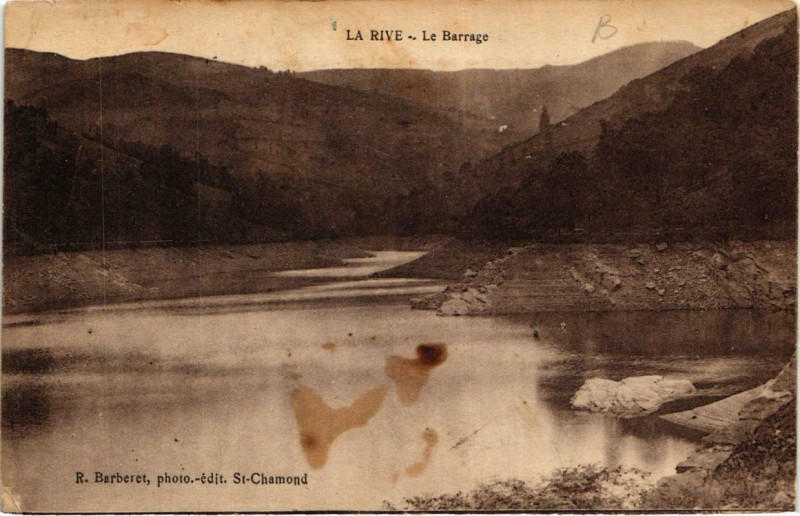 Carte postale ancienne La Rive. Le Barrage