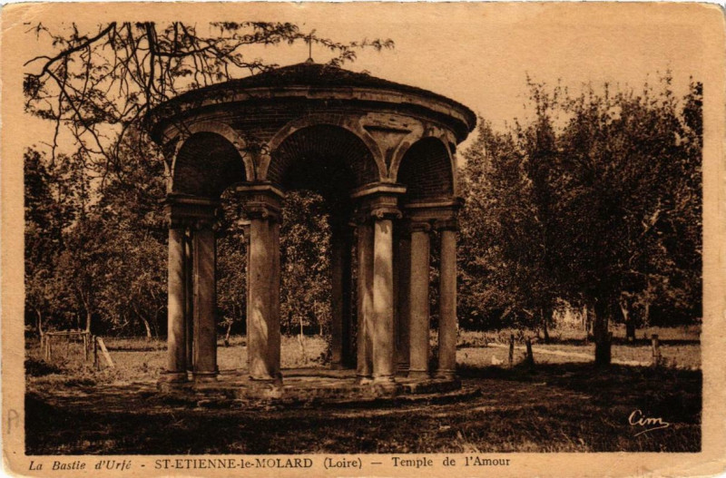 Carte postale ancienne Saint-Etienne Le Molard Temple de l'Amour à Saint-Étienne