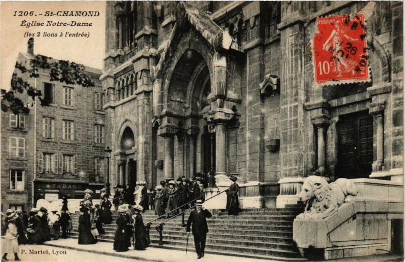 Carte postale ancienne Saint-Chamond Eglise N.-D. à Saint-Chamond