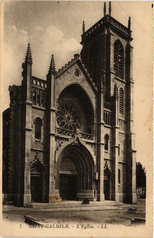 Carte postale ancienne Saint-Galmier L'Eglise à Saint-Galmier