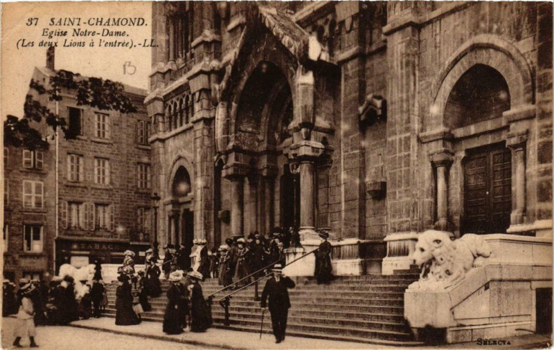 Carte postale ancienne Saint-Chamond Eglise N.-D. à Saint-Chamond