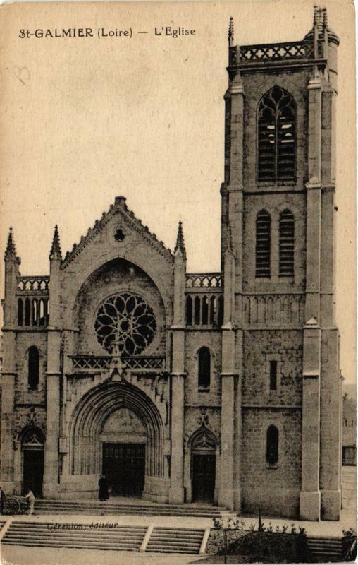 Carte postale ancienne Saint-Galmier L'Eglise à Saint-Galmier