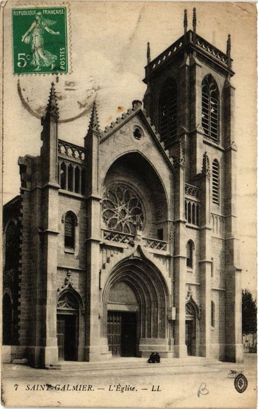 Carte postale ancienne Saint-Galmier L'Eglise à Saint-Galmier