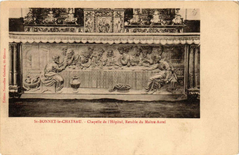 Carte postale ancienne Saint-Bonnet-le-Chateau Chapelle de l'Hopital à Saint-Bonnet-le-Château
